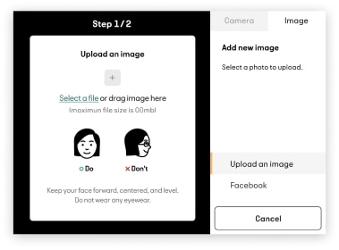 upload an image to enable virtual try on.