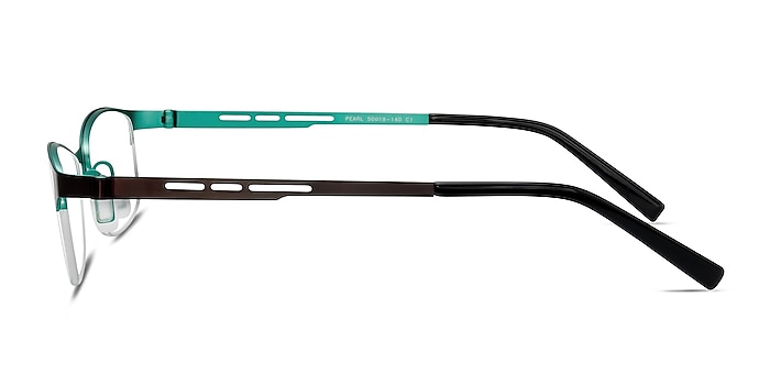 珍珠棕色金属眼镜框从EyeBuyDirect