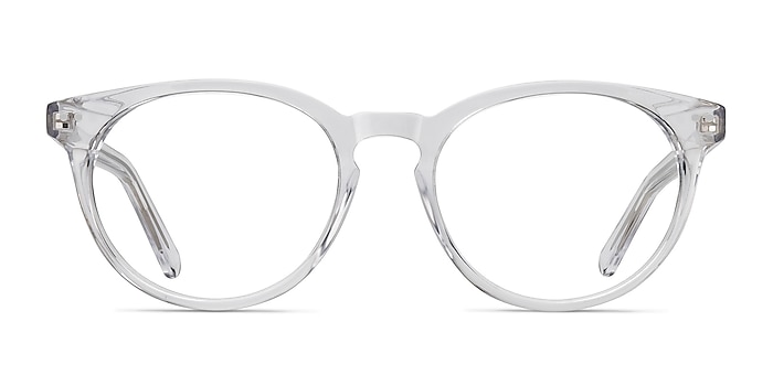 早上清晰的醋酸眼镜框从EyeBuyDirect