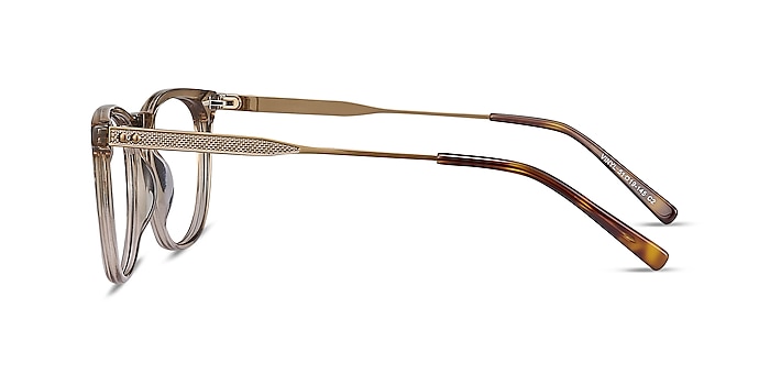 乙烯基透明棕色醋酸金属眼镜框从EyeBuyDirect