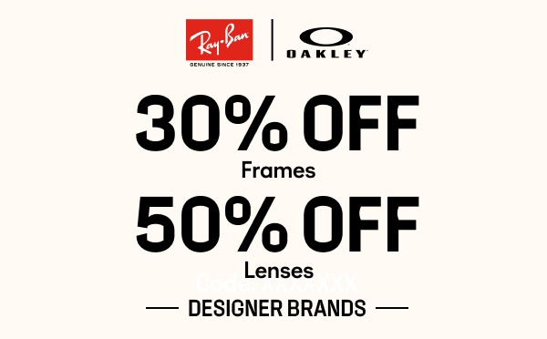 50% OFF LENSES + 30% FRAMES