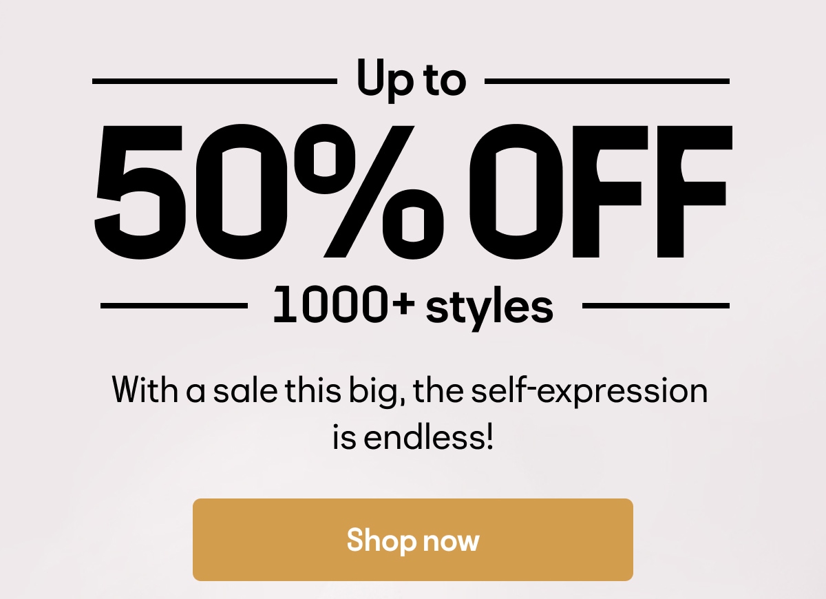 UP to 50 PERCENT OFF