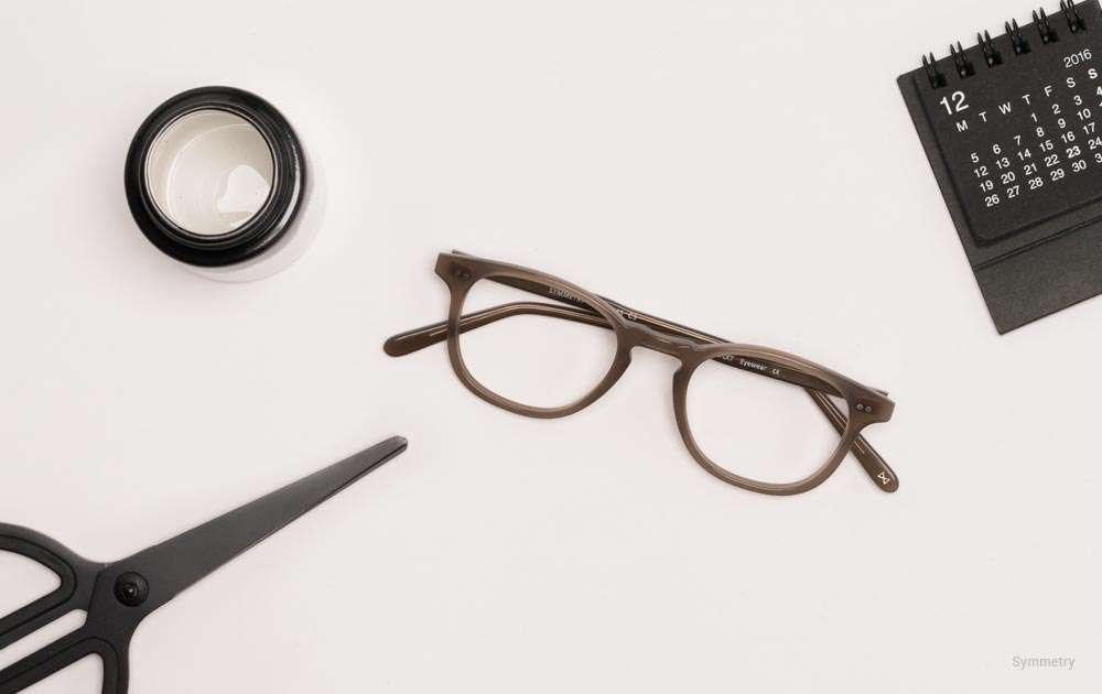 what are glasses lenses made of - brown - scissors