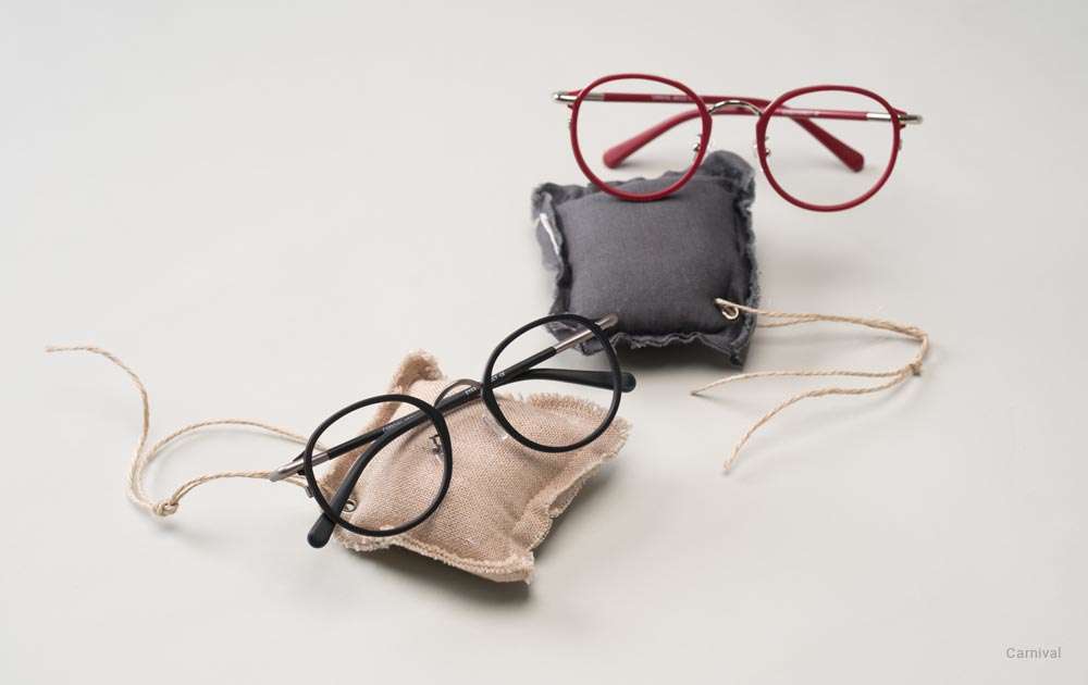 multi focus reading glasses - two glasses - black - red