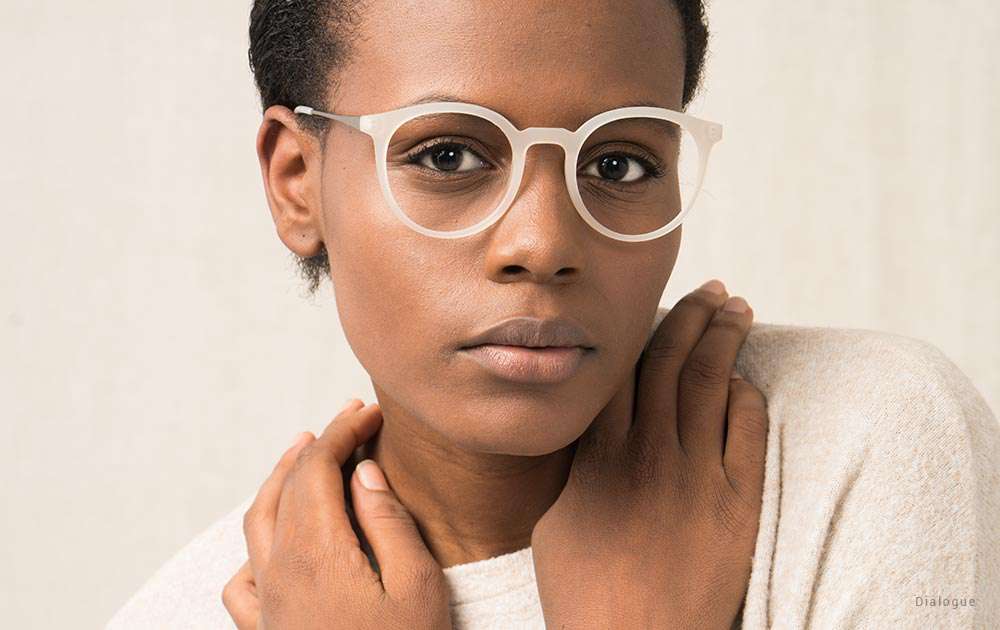 unusual glasses frames - girl - clear glasses