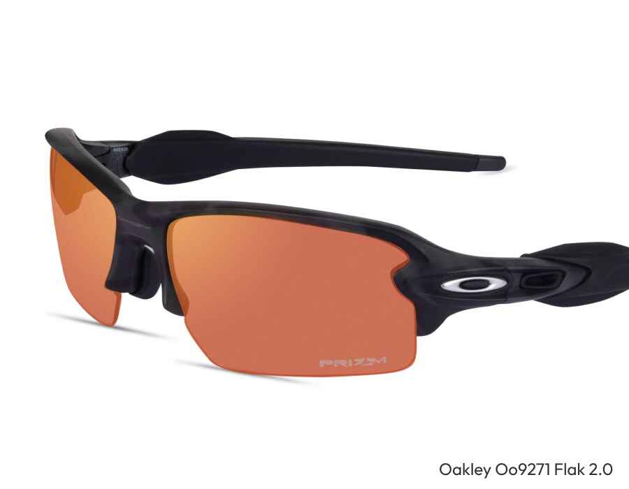 A flatlay of Oakley Oo9271 Flak 2.0 sunglasses