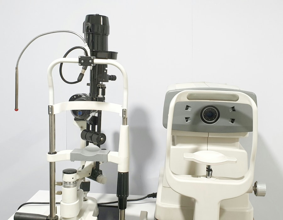 Equipment used for eye exams