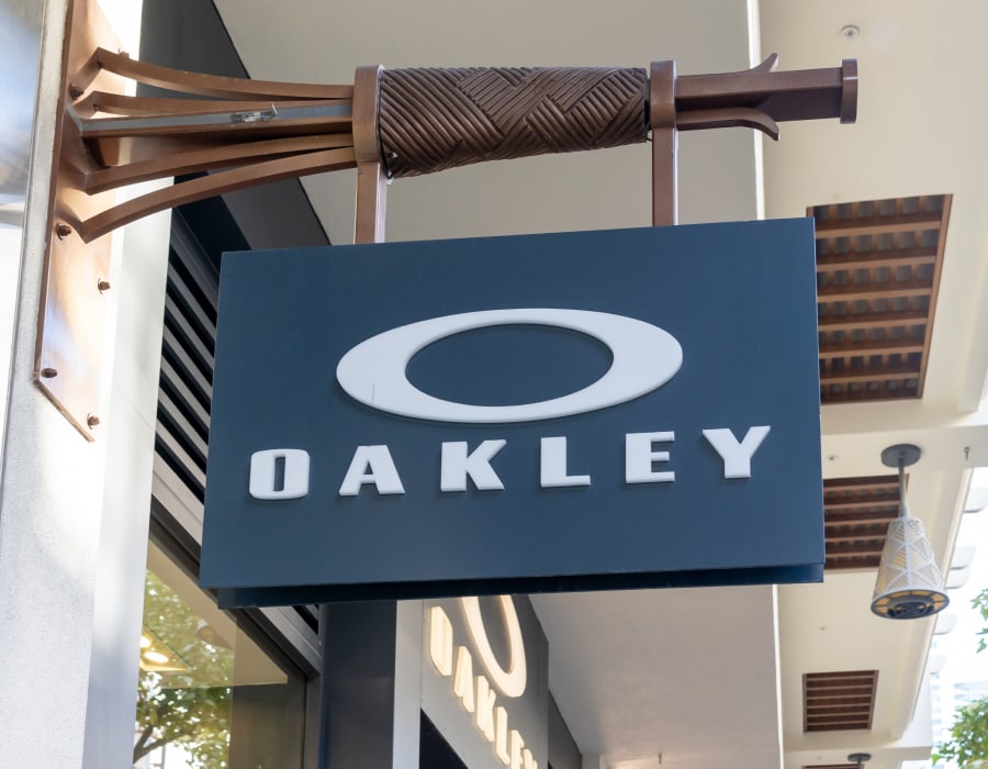 An Oakley store sign