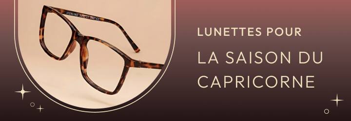 lunettes pour la saison du Capricorne Design minimaliste, impact maximal. 