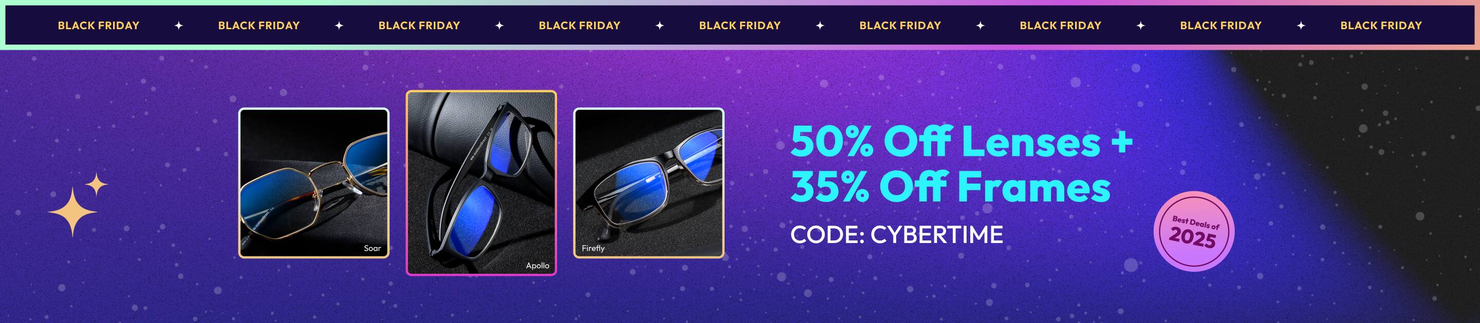 50% Off Lenses + 35% Off Frames