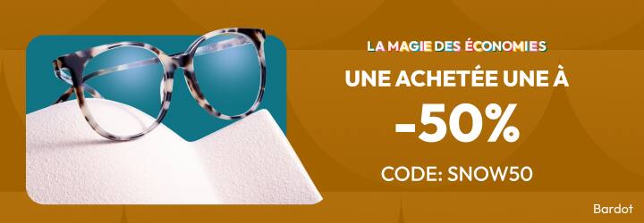UNE ACHETÉE UNE À -50%