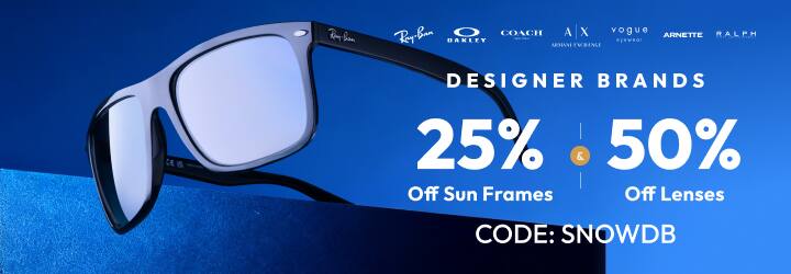 25% Off Sun Frames + 50% Off Lenses