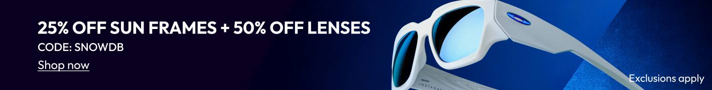 25% Off Sun Frames + 50% Off Lenses CODE: SNOWDB Shop now