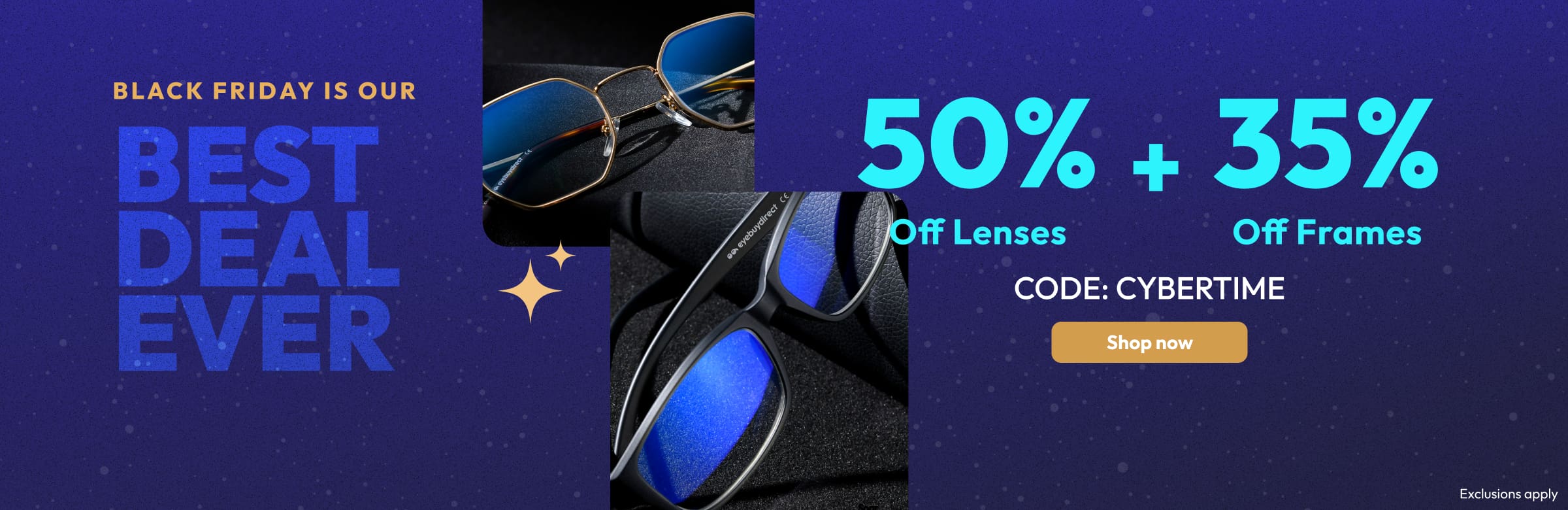 50% Off Lenses + 35% Off Frames