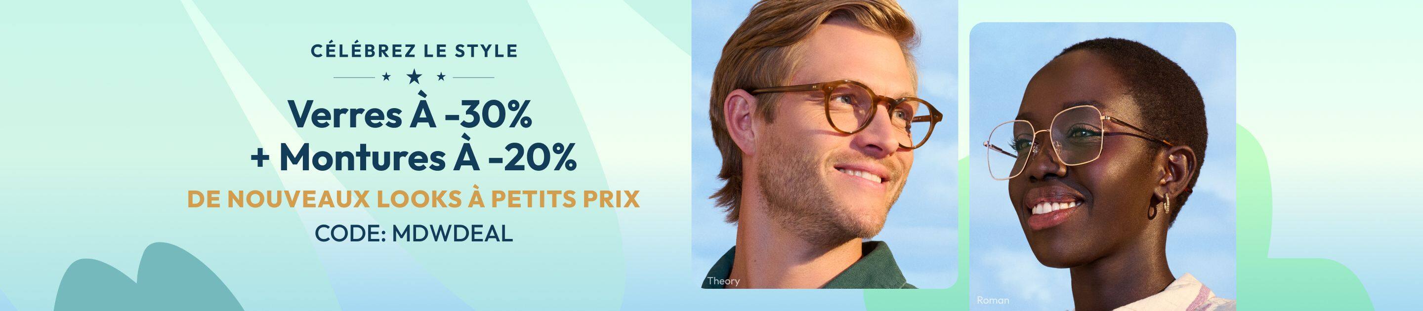 30% Off Lenses + 20% Off Frames