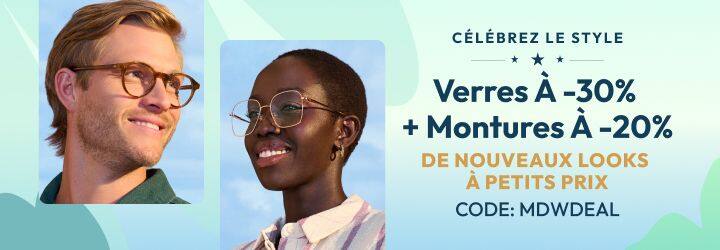 30% Off Lenses + 20% Off Frames