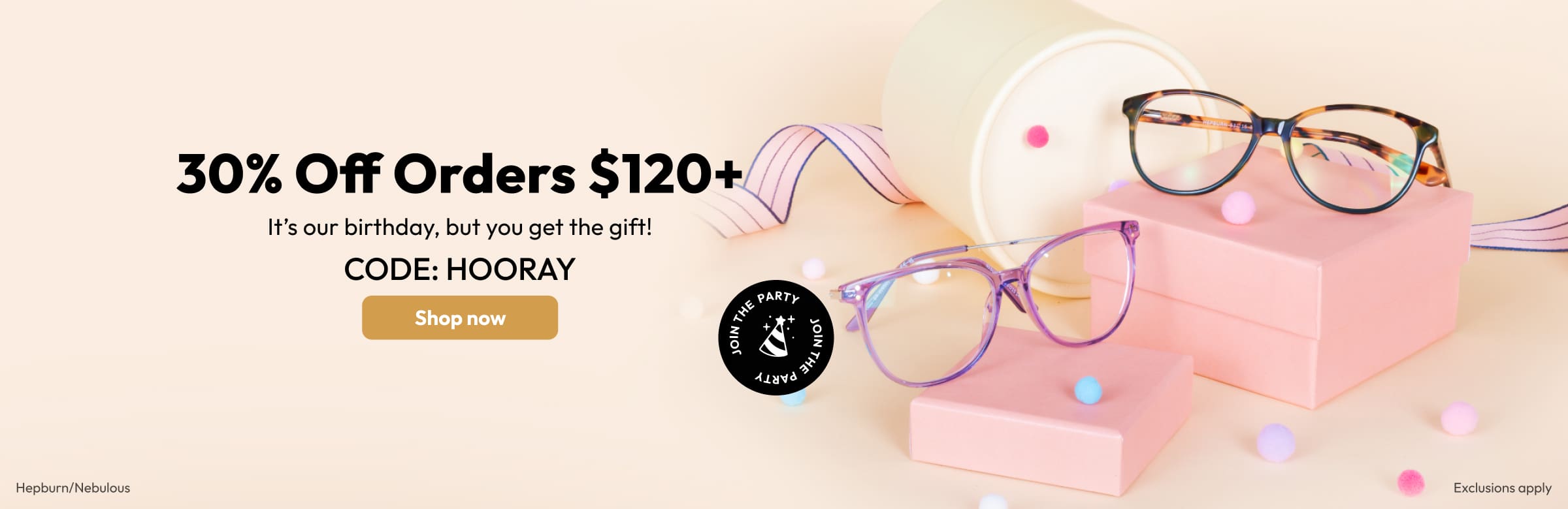 30% Off Orders $120+