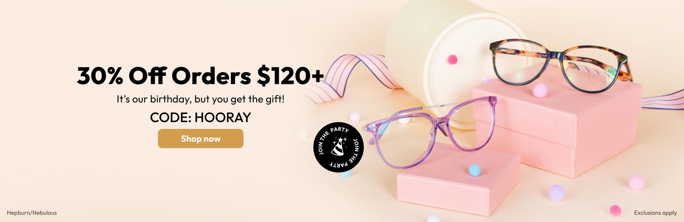 30% Off Orders $120+
