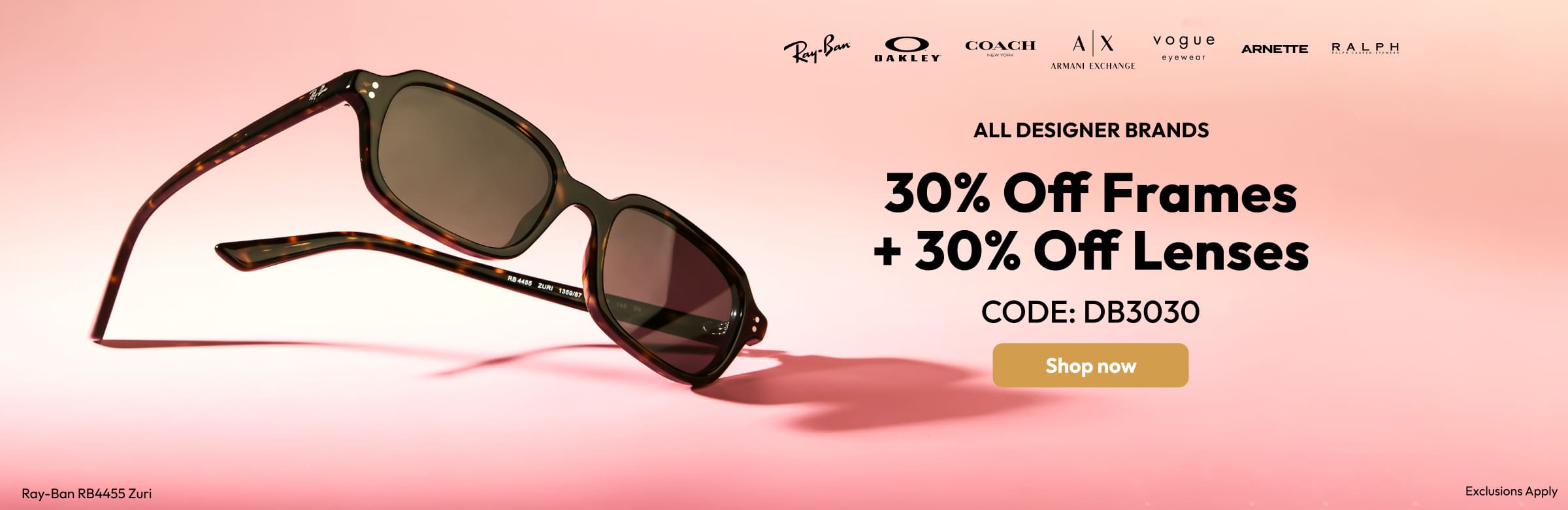 30% Off Frames + 30% Off Lenses