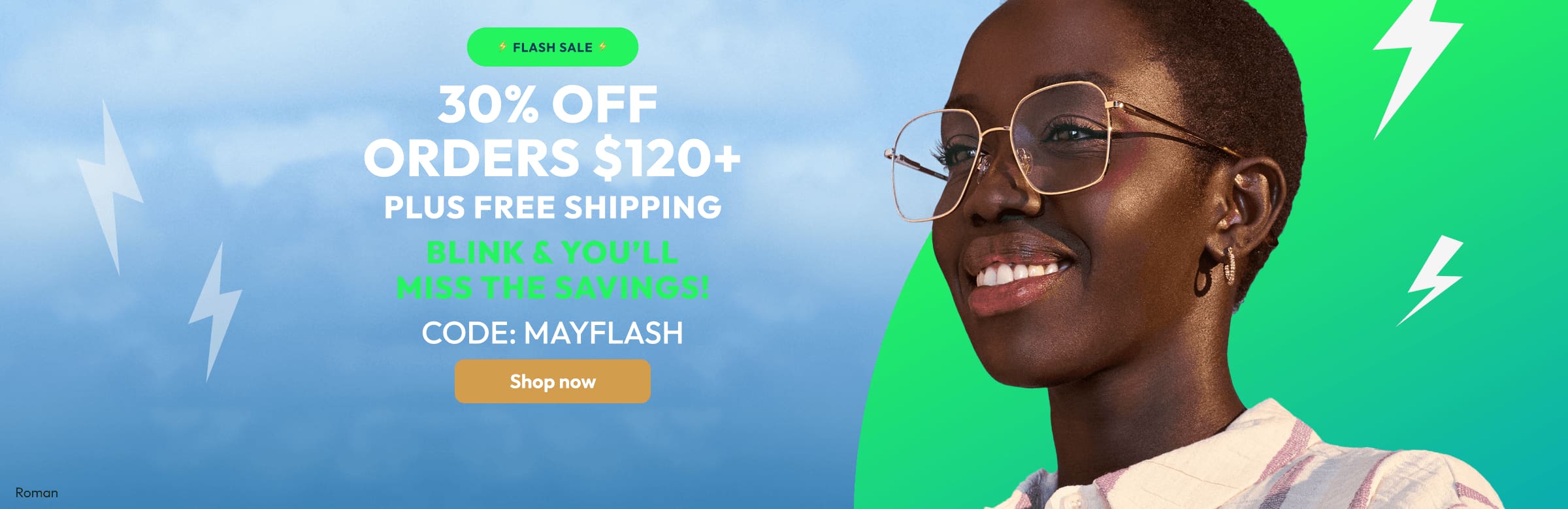 30% Off Orders $120+ Plus Free shipping