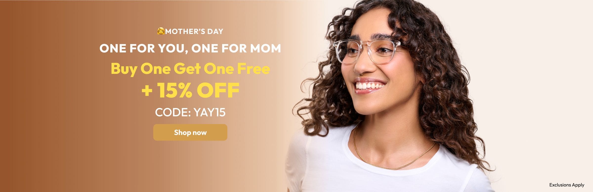 Buy One Get One Free + 15% OFF