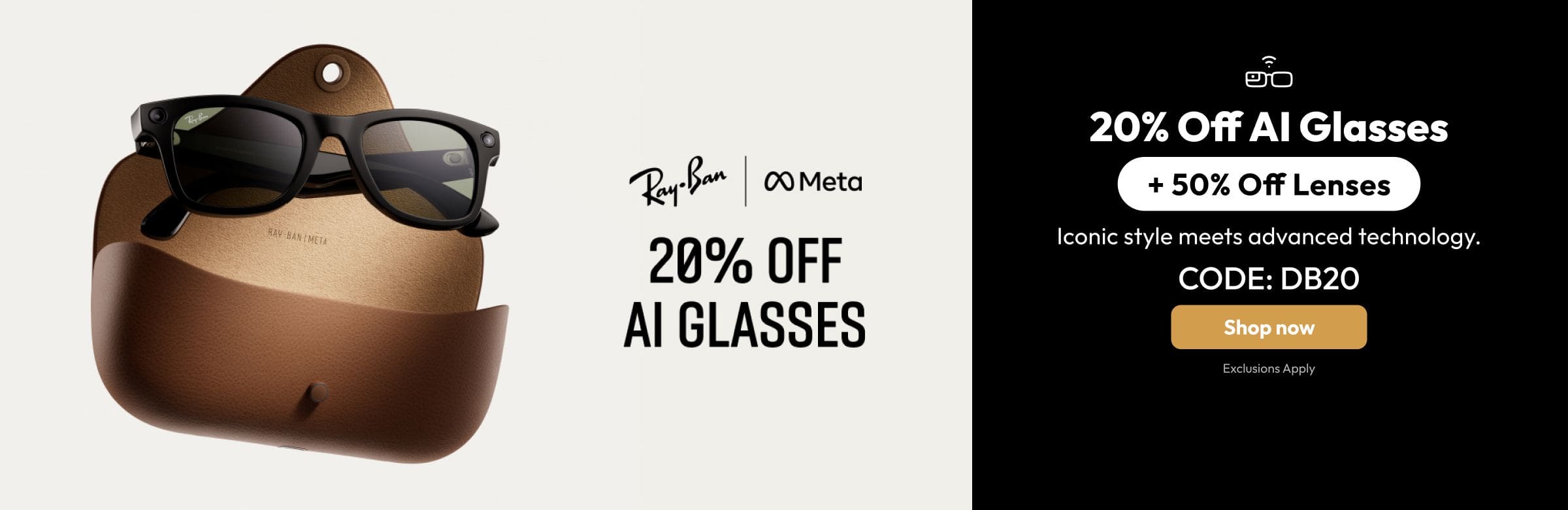 20% Off AI Glasses + 50% Off Lenses