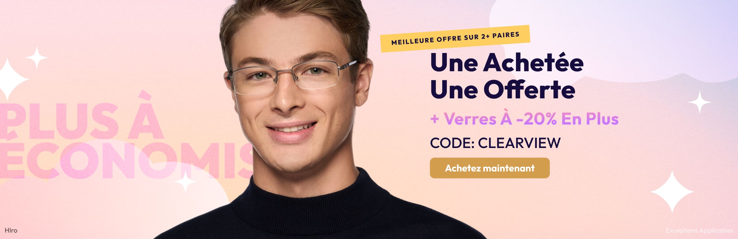 Buy One Get One Free + 20% Off Lenses