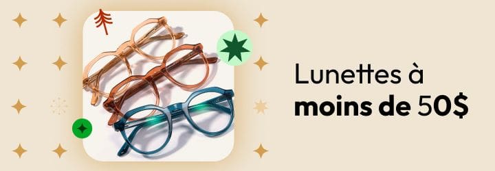 Lunettes à moins de 50 $