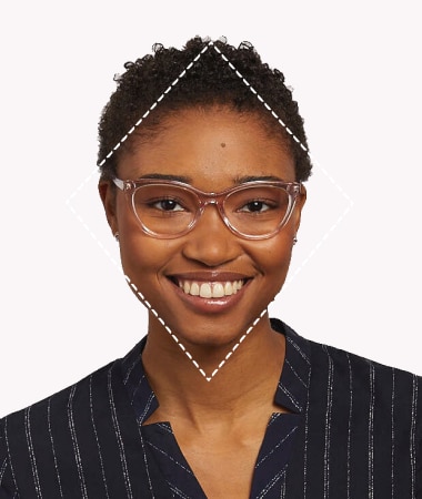 Glasses for diamond faces