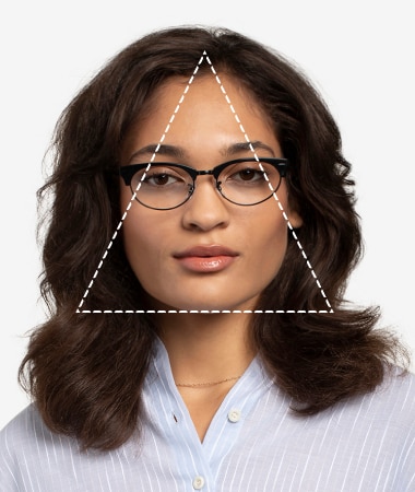 Brillen für Dreiecksgesichter