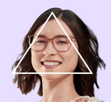 Glasses for triangle-shaped faces