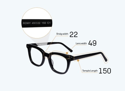 Measure frame store width glasses