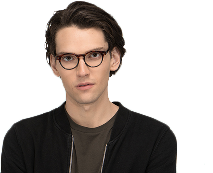 Men's oval eyeglasses