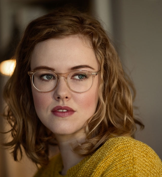 Champagne-Oval-Eyeglasses for Women