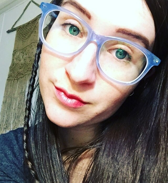 Clear/Blue-Rectangle-Eyeglasses for Women