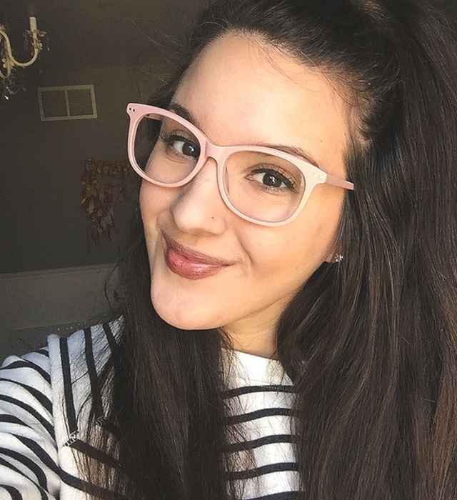 Pink-Rectangle-Eyeglasses for Women