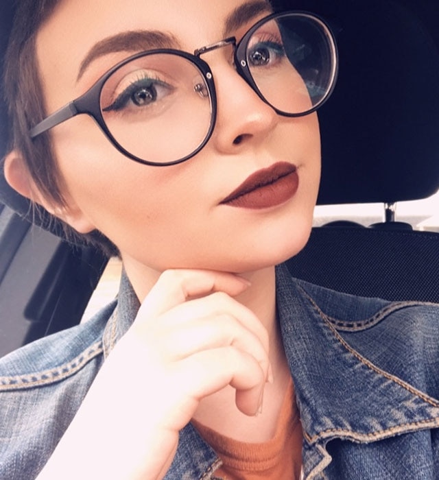 Matte Black/Gunmetal-Round-Eyeglasses for Women