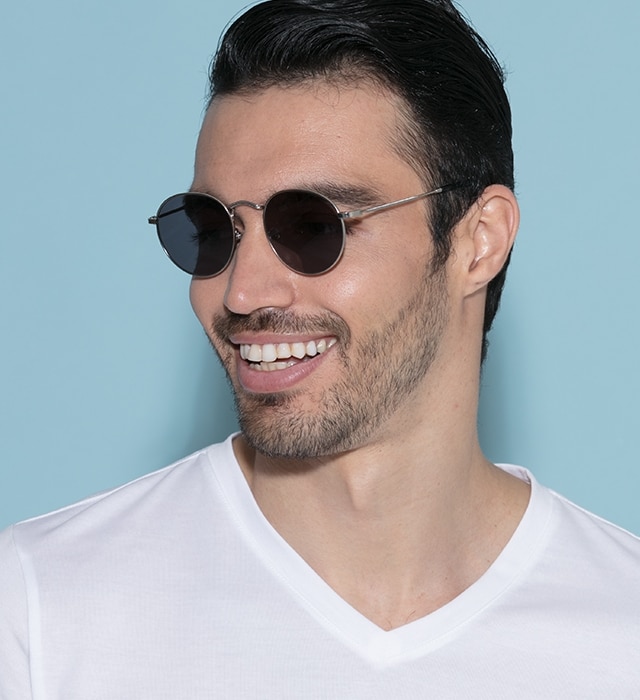 Gray-Round-Sunglasses for Men