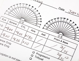 Eyeglasses prescription