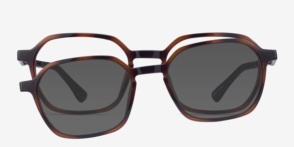 Paseo Clip-On Tortoise Plastic Eyeglass Frames