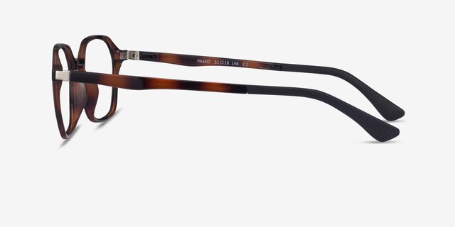 Paseo Clip-On Tortoise PlasticEyeglass Frames from EyeBuyDirect, Side View