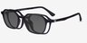 Paseo Clip-On Noir PlastiqueMontures de lunettes de vue d'EyeBuyDirect, Vue d'Angle