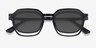Paseo Clip-On Noir PlastiqueMontures de lunettes de vue d'EyeBuyDirect, Vue Rapprochée