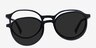 Esplanade Clip-On Clear Gray PlasticEyeglass Frames from EyeBuyDirect, Front View