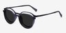 Esplanade Clip-On Clear Gray PlasticEyeglass Frames from EyeBuyDirect, Angle View