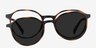 Esplanade Clip-On Matte Tortoise PlastiqueMontures de lunettes de vue d'EyeBuyDirect, Vue de Face