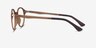 Hill Clip-On Clear Brown PlasticEyeglass Frames from EyeBuyDirect, Side View