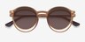 Hill Clip-On Clear Brown PlasticEyeglass Frames from EyeBuyDirect, Closed View