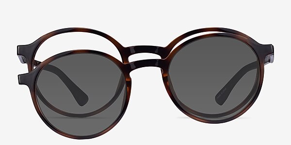 Hill Clip-On Tortoise Plastic Eyeglass Frames