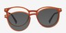 Terminus Clip-On Matte Orange PlasticEyeglass Frames from EyeBuyDirect, Front View
